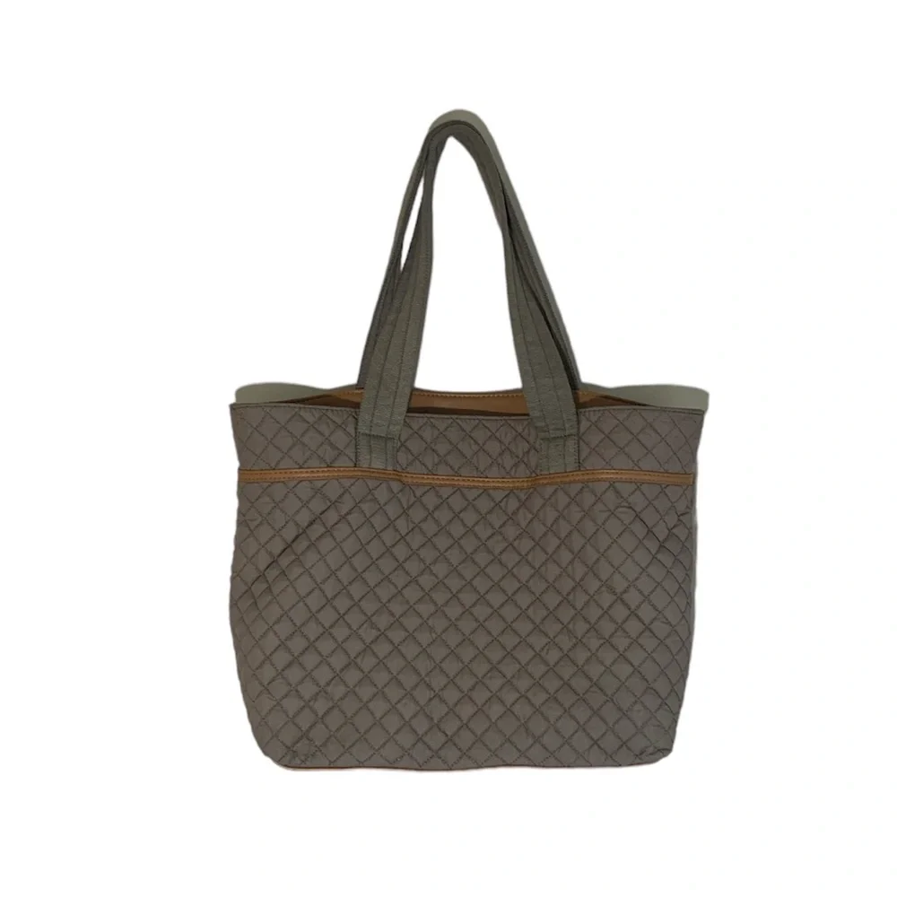 Tommy Hilfiger quilted tote bag olive‎ taupe tan